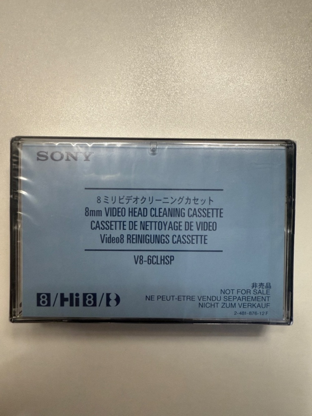 Sealed Sony 8mm Video Head Cleaning Cassette V8-6CLHSP NWT